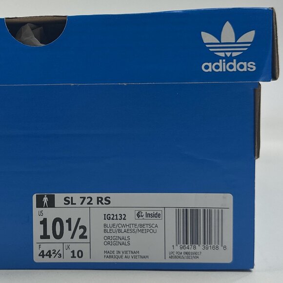 Adidas Originals SL 72 RS Mens Blue White Shoes Sneakers Low Athletic IG2132 - Picture 12 of 12